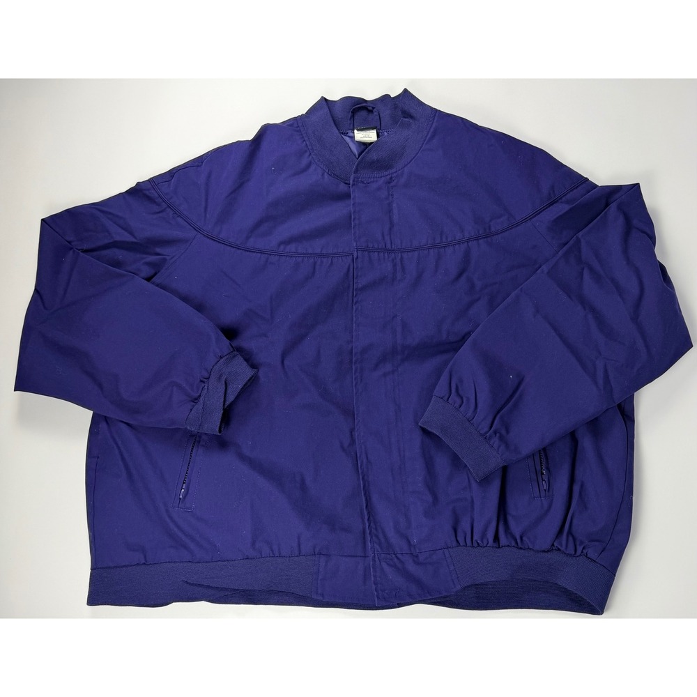 Haband Mens Navy Blue Bomber Jacket Lightweight Full Zip Style 31Y Size‎ 3X